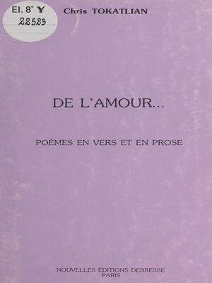 cover image of De l'amour
